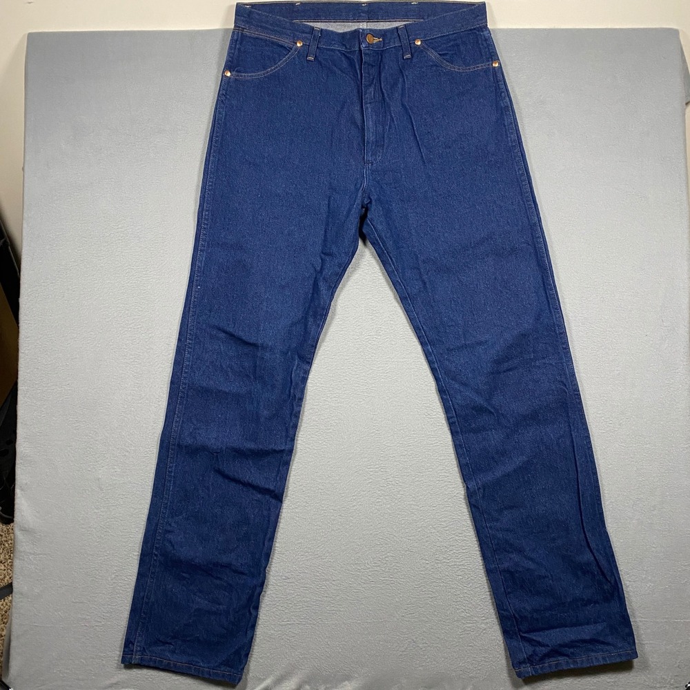 Wrangler Cowboy Cut Jeans Mens 36x36 Blue 13MWZPW Straight Leg Western‎ Denim